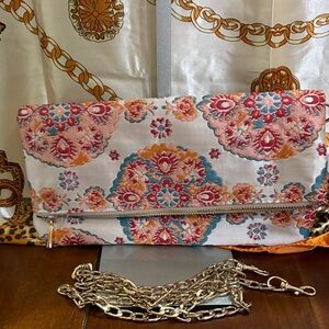 Sole Society Multicolor Floral Clutch